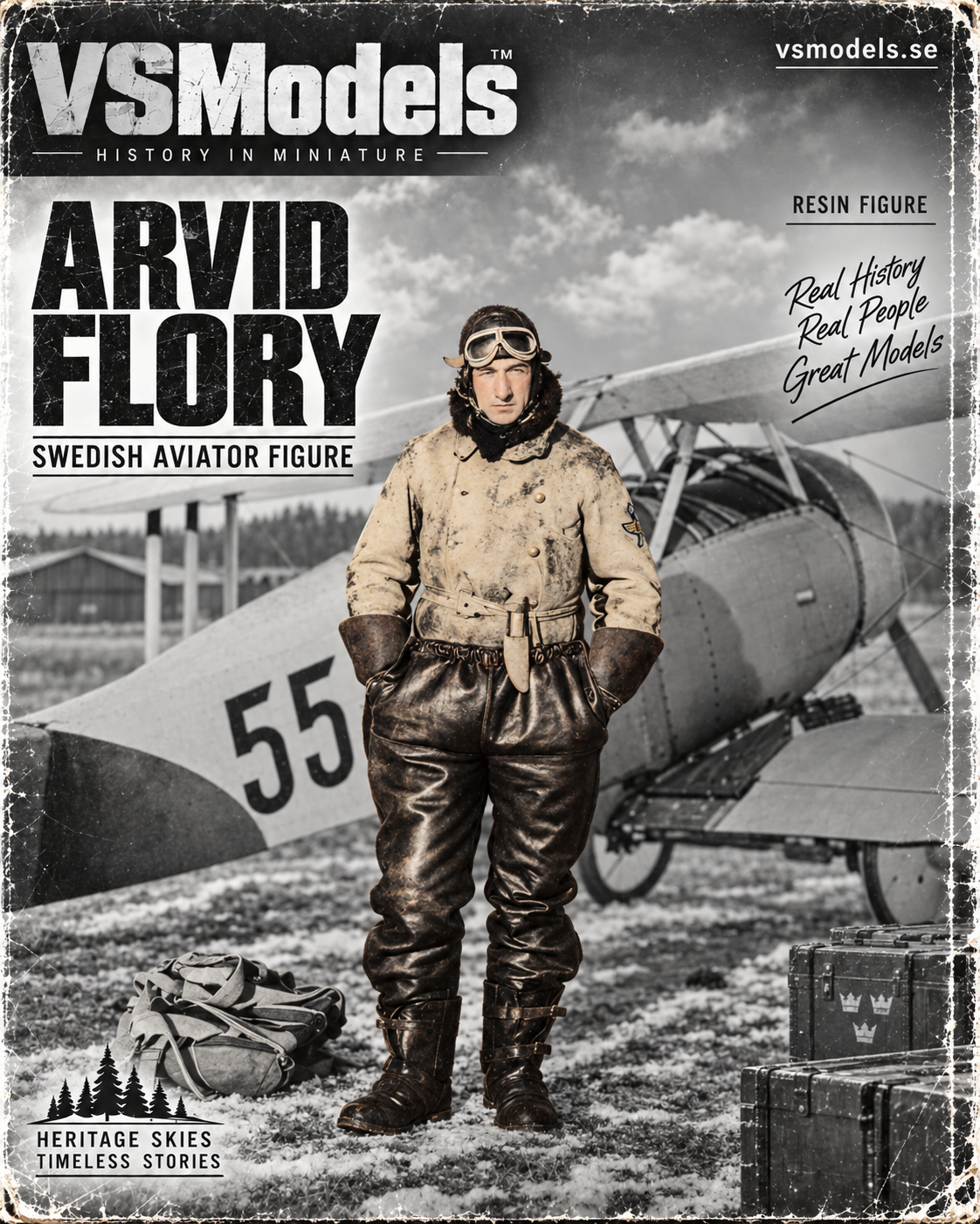 Arvid Flory – Swedish Aviator Figure